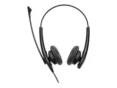 Jabra BIZ 1100 Duo - Hodesett - on-ear kablet - 3,5 mm jakk - svart - akademisk - Zoom Certified, Certified for Microsoft Teams (en pakke 10) - for P/N: 14101-02