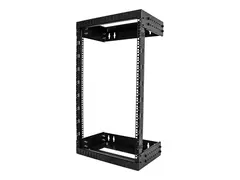 StarTech.com 18U 19&quot; Wall Mount Network Rack, Adjustable Depth 12-20&quot; 2 Post Open Frame Server Room Rack for AV/Data/ IT Communication/Computer Equipment/Switch with Cage Nuts &amp; Screws 18U Adjustable Rack - Rack &#229;pen ramme - 2-stangs - veggmonterbar - svart - 18U - 19&quot;