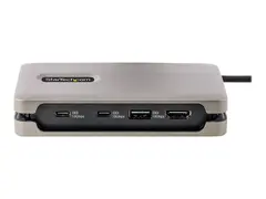 StarTech.com USB-C Multiport Adapter, 4K 60Hz HDMI 2.0b, HDR, USB 3.2 Gen 2 10Gbps Hub (2xUSB-C, 1xUSB-A), 100W PD Pass-Through, Mini Travel Dock, 12&quot;/30cm Cable, Laptop Docking Station dokkingstasjon - USB-C 3.2 Gen 2 / Thunderbolt 3 / Thunderbolt 4 - HDMI - 1GbE