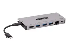 Eaton Tripp Lite Series USB C Docking Station USB Hub 4k w/ HDMI, Gbe Gigabit Ethernet, SD Card Reader, PD Charging dokkingstasjon - USB-C 3.1 / Thunderbolt 3 - HDMI - 1GbE