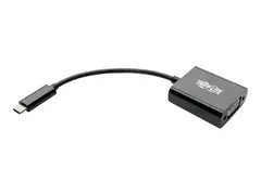 Eaton Tripp Lite Series USB C to VGA Adapter Converter, Thunderbolt 3 M/F, USB 3.1, 1080p, USB Type C, USB-C, USB Type-C Black - Video adapter - 24 pin USB-C (hann) til HD-15 (VGA) (hunn) - USB 3.1 Gen 1 / Thunderbolt 3 - 15.2 cm - 1080p-st&#248;tte - svart