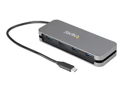 StarTech.com 4 Port USB C Hub - 4x USB-A 5Gbps USB 3.0 Type-C Hub (USB 3.2/3.1 Gen 1) - Bus Powered - 11&quot; Long Cable w/ Cable Management (HB30CM4AB) - Hub - 4 x USB 3.2 Gen 1 - stasjon&#230;r