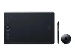 Wacom Intuos Pro Medium - Digitaliserer - h&#248;yre- og venstreh&#229;ndet 22.4 x 14.8 cm - multi-touch - elektromagnetisk - 8 knapper - tr&#229;dl&#248;s, kablet - USB, Bluetooth - svart