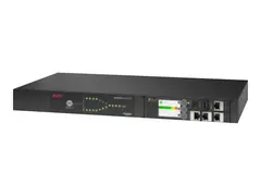 APC NetShelter - Automatisk overf&#248;ringsbryter (kan monteres i rack) AC 207-253 V - 3700 VA - enkeltfase - USB, Ethernet 10/100/1000 - utgangskontakter: 9 - 1U - 2.44 m kabel - svart