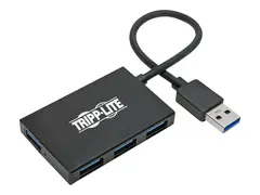 Tripp Lite USB 3.0 Hub SuperSpeed Slim 4 USB-A Ports 5Gbps Compact Aluminum Hub - 4 x SuperSpeed USB 3.0 - stasjon&#230;r