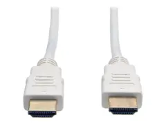 Eaton Tripp Lite Series High-Speed HDMI Cable (M/M) 4K, Gripping Connectors, White, 3 ft. (0.9 m) - HDMI-kabel - HDMI hann til HDMI hann - 91 cm - dobbeltisolert - hvit