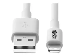 Eaton Tripp Lite Series USB-A to Lightning Sync/Charge Cable (M/M) MFi Certified, White, 3 ft. (0.9 m) - Data-/str&#248;mkabel - USB hann til Lightning hann - 1 m - hvit