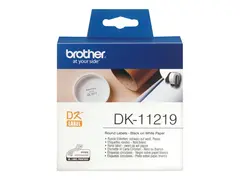 Brother DK-11219 - Svart p&#229; hvitt - Rull (1,2 cm) 1200 stk (1 rull(er) x 1200) merkelapper for Brother QL-1050, QL-1060, QL-500, QL-550, QL-560, QL-570, QL-580, QL-650, QL-700, QL-720