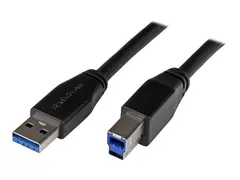 StarTech.com 1m SuperSpeed USB 3.0 Cable A to B M/M USB-kabel - USB Type B (hann) til USB-type A (hann) - USB 3.0 - 1 m - formst&#248;pt - svart