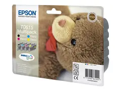 Epson T0615 multipack - 4-pack - 32 ml - svart, gul, cyan, magenta original - blister - blekkpatron - for Stylus D68, D88, DX3800, DX3850, DX4200, DX4250, DX4800, DX4850