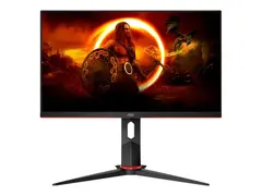 AOC Gaming Q24G2A/BK - LED-skjerm gaming - 24&quot; (23.8&quot; synlig) - 2560 x 1440 QHD @ 165 Hz - IPS - 1000:1 - 1 ms - HDMI, DisplayPort - h&#248;yttalere - svart, r&#248;d