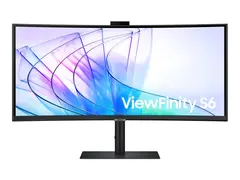 Samsung ViewFinity S6 S34C652VAU - S65VC Series LED-skjerm - kurvet - 34&quot; - 3440 x 1440 UWQHD @ 100 Hz - VA - 350 cd/m&#178; - 3000:1 - HDR10 - 5 ms - HDMI, DisplayPort, USB-C - h&#248;yttalere - svart