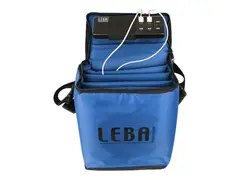 LEBA NoteBag Blue 5 - B&#230;repose for 5 nettbrett USB-C charger, USB-C to USB-C cables - nylon, PVC - bl&#229; - 10.2&quot;