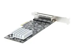 StarTech.com 4-Port 2.5Gbps NBASE-T PCIe Network Card, Intel I225-V Chip, Quad Port Computer Network Card, Multi-Gigabit NIC, PCI Express Server LAN Card, Desktop Ethernet Interface Card, PCI Express 2.0 (PR42GI-NETWORK-CARD) Nettverksadapter - PCIe 2.0 x4 - 10M/100M/1G/2,5 Gigabit Ethernet x 4 - svart