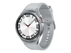 Samsung Galaxy Watch6 Classic - 47 mm - smartklokke med b&#229;nd hybrid &#248;koskinn - s&#248;lv - b&#229;ndbredde: M/L - display 1.5&quot; - 16 GB - LTE, NFC, Wi-Fi, Bluetooth - 4G - 59 g - s&#248;lv