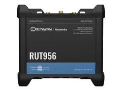 Teltonika RUT956 - Tr&#229;dl&#248;s ruter WWAN 3-portssvitsj - Wi-Fi - 4G, 2G, 3G - DIN-skinnemonterbar