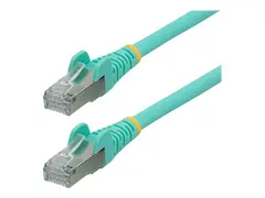 StarTech.com 10m CAT6a Ethernet Cable Aqua - Low Smoke Zero Halogen (LSZH) - 10GbE 500MHz 100W PoE++ Snagless RJ-45 w/Strain Reliefs S/FTP Network Patch Cord - koblingskabel - 10 m - akvamarin