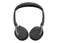 Jabra Evolve2 65 Flex UC Stereo - Hodesett on-ear - Bluetooth - tr&#229;dl&#248;s - aktiv st&#248;ydemping - USB-A - svart - Optimert for UC