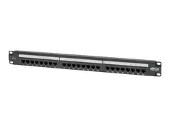 Eaton Tripp Lite Series Cat6 24-Port Patch Panel PoE+ Compliant, 110/Krone, 568A/B, RJ45 Ethernet, 1U Rack-Mount, TAA - Koblingspanel - rackmonterbar - CAT 6 - RJ-45 X 24 - svart - 1U - 19&quot; - TAA-samsvar