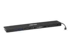 Eaton Tripp Lite Series Triple-Monitor USB C Dock USB C Docking Station with 4K HDMI &amp; DisplayPort, VGA USB-A/C, GbE, 100W PD, Black - dokkingstasjon - USB-C 3.1 / Thunderbolt 3 - VGA, HDMI, DP - 1GbE