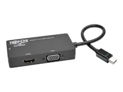 Eaton Tripp Lite Series 6in Mini DisplayPort to VGA / DVI / HDMI Adapter Converter 4Kx 2K 6&quot; Videokonverter - DisplayPort - DVI, HDMI, VGA - svart