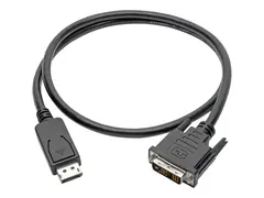 Eaton Tripp Lite Series DisplayPort to DVI Adapter Cable (DP with Latches to DVI-D Single Link M/M), 3 ft. (0.9 m) Adapterkabel - enkeltlenke - DisplayPort (hann) til DVI-D (hann) - DisplayPort 1.2/DisplayPort++ - 91.4 cm - passiv, tommelskruer - svart