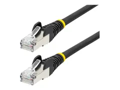 StarTech.com 2m CAT6a Ethernet Cable - Black Low Smoke Zero Halogen (LSZH) - 10GbE 500MHz 100W PoE++ Snagless RJ-45 w/Strain Reliefs S/FTP Network Patch Cord - Koblingskabel - RJ-45 (hann) til RJ-45 (hann) - 2 m - S/FTP - CAT 6a - IEEE 802.3bt - halogenfri, formst&#248;pt, uten hindringer, flertr&#229;det - svart