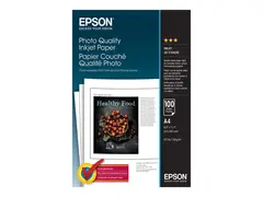 Epson Photo Quality Ink Jet Paper - Matt belagt - ren hvit - A4 (210 x 297 mm) - 102 g/m&#178; - 100 ark papir - for EcoTank ET-2810, 2815, 2825, 2826, 2850, 2851, 2856, 4800, 4850; SureColor SC-P700, P900