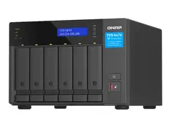 QNAP TVS-H674 - NAS-server - 6 br&#248;nner SATA 6Gb/s - RAID RAID 0, 1, 5, 6, 10, 50, JBOD, RAID TP, TM - RAM 16 GB - Gigabit Ethernet / 2.5 Gigabit Ethernet - iSCSI st&#248;tte