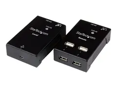 StarTech.com 4-Port USB 2.0 Extender - 165ft (50m) USB Over Cat5/Cat6 Extender Compact USB 2.0 Over Ethernet Extender (USB2004EXTV) - USB-utvider - USB 2.0 - over CAT 5/6 - 4 porter - opp til 50 m - for P/N: SVA5N3NEUA