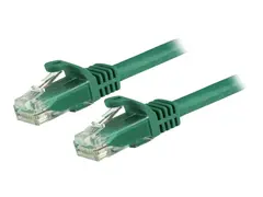 StarTech.com 5m CAT6 Ethernet Cable, 10 Gigabit Snagless RJ45 650MHz 100W PoE Patch Cord, CAT 6 10GbE UTP Network Cable w/Strain Relief, Green, Fluke Tested/Wiring is UL Certified/TIA Category 6 - 24AWG (N6PATC5MGN) - Koblingskabel - RJ-45 (hann) til RJ-45 (hann) - 5 m - UTP - CAT 6 - uten hindringer - gr&#248;nn