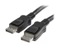 StarTech.com 0.5m Short DisplayPort 1.2 Cable with Latches DisplayPort 4k DisplayPort-kabel - DisplayPort (hann) til DisplayPort (hann) - 50 cm - l&#229;st - svart