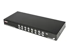 StarTech.com 16 Port 1U RackMount USB PS/2 KVM Switch with OSD KVM-svitsj - 16 x KVM port(s) - 1 lokalbruker - stasjon&#230;r - for P/N: 2POSTRACK42, 4POSTRACK12U, 4POSTRACK25U, RK3236BKF, RK960CP, RKQMCAB12, RKWOODCAB12