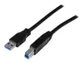 StarTech.com 1m 3 ft Certified SuperSpeed USB 3.0 A to B Cable Cord USB 3 Cable - 1x USB 3.0 A (M), 1x USB 3.0 B (M) - 1 meter, Black (USB3CAB1M) - USB-kabel - USB Type B (hann) til USB-type A (hann) - USB 3.0 - 1 m - formst&#248;pt - svart - for P/N: HB31C2A2CME, KITBXDOCKPNA, KITBXDOCKPUK, SV231HU34K6, SV231QDPU34K, SV431HU34K6