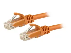 StarTech.com 15m CAT6 Ethernet Cable, 10 Gigabit Snagless RJ45 650MHz 100W PoE Patch Cord, CAT 6 10GbE UTP Network Cable w/Strain Relief, Orange, Fluke Tested/Wiring is UL Certified/TIA Category 6 - 24AWG (N6PATC15MOR) - Koblingskabel - RJ-45 (hann) til RJ-45 (hann) - 15 m - UTP - CAT 6 - formst&#248;pt, uten hindringer - oransje