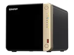 QNAP TS-464 - NAS-server - 4 br&#248;nner - SATA 6Gb/s RAID RAID 0, 1, 5, 6, 10, JBOD - RAM 8 GB - 2.5 Gigabit Ethernet - iSCSI st&#248;tte