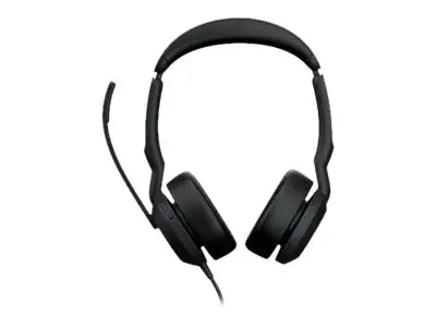 Jabra Evolve2 50 MS Stereo - Hodesett on-ear - Bluetooth - kablet - aktiv st&#248;ydemping - USB-A - svart - Zoom Certified, Certified for Microsoft Teams, Cisco Webex Certified, Alcatel-Lucent Certified, Unify Certified, Google Meet Certified, Amazon Chime Certified