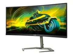 Philips Evnia 5000 34M1C5500VA - LED-skjerm gaming - kurvet - 34&quot; - 3440 x 1440 WQHD @ 165 Hz - VA - 300 cd/m&#178; - 3000:1 - HDR10 - 1 ms - 2xHDMI, 2xDisplayPort - h&#248;yttalere - svart