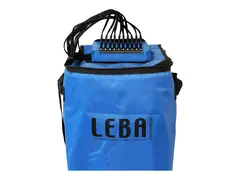 LEBA NoteBag - Skulderveske for 10 nettbrett USB-C charger, USB-C to USB-C cables - PVC-coated nylon - bl&#229; - 10.2&quot;