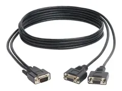 Eaton Tripp Lite Series 6ft VGA Monitor Y Splitter Cable High Resolution HD15 M/2xF 6&#39; VGA-splitter - HD-15 (VGA) (hunn) til HD-15 (VGA) (hann) - 1.83 m - formst&#248;pt - svart