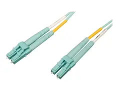 Eaton Tripp Lite Series 10Gb/40Gb/100Gb Duplex Multimode 50/125 OM4 LSZH Fiber Patch Cable (LC/LC), Aqua, 1M (3.3 ft.) Koblingskabel - LC multimodus (hann) til LC multimodus (hann) - 1 m - fiberoptisk - dupleks - 50 / 125 mikroner - OM4 - akvamarin