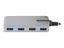 StarTech.com 4-Port USB Hub, USB 3.0 5Gbps, Bus Powered, USB-A to 4x USB-A Hub with Optional Auxiliary Power Input, Portable Desktop/Laptop USB Hub with 1ft (30cm) Attached Cable USB Expansion Hub (5G4AB-USB-A-HUB) - Hub - 4 x USB 3.2 Gen 1 + 1 x mikro-USB - stasjon&#230;r