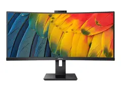 Philips 34B1U5600CH - 5000 Series - LED-skjerm kurvet - 34&quot; - 3440 x 1440 WQHD @ 120 Hz - VA - 350 cd/m&#178; - 3000:1 - 4 ms - HDMI, DisplayPort, USB-C - h&#248;yttalere - teksturert svart