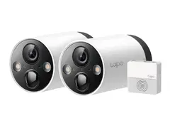 Tapo C420S2 V1 - 2 x Tapo C420 Cameras + Tapo H200 Hub nettverksoverv&#229;kingskamera - utend&#248;rs, innend&#248;rs - st&#248;vbestandig / vannbestandig - farge (Dag og natt) - 2560 x 1440 - 2K - fastfokal - lyd - tr&#229;dl&#248;s - Wi-Fi - H.264