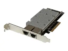 StarTech.com 2-Port 10Gb PCIe NIC with Native Link Aggregation 10Gbase-t Ethernet Card - 100/1000/10000 Mbps LAN Card (ST20000SPEXI) - Nettverksadapter - PCIe 2.0 x8 lav profil - 10Gb Ethernet x 2 - svart - for P/N: BNDTB10GI, BNDTB210GSFP, BNDTB310GNDP, BNDTB410GSFP, BNDTB4M2E1, BNDTBUSB3142