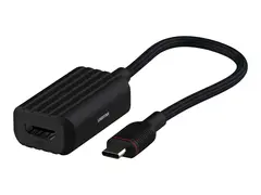 Unisynk - Video adapter - 24 pin USB-C hann til HDMI 15 cm - svart - st&#248;tte for 4K 60 Hz (3840 x 2160), st&#248;tte for 1920 x 1080 ved 60 Hz