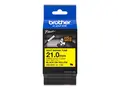 Brother HSE-651E - Svart p&#229; gult Rull (2,1 cm x 1,5 m) 1 kassett(er) hengeboks - varmekrympetape - for P-Touch PT-D800W, PT-E550WVP, PT-P700, PT-P750W, PT-P900W, PT-P950NW