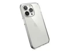 Speck Presidio Perfect-Clear - Baksidedeksel for mobiltelefon MagSafe-samsvar - hard polykarbonat, bl&#248;t termoplastpolyuretan (TPU) - blank - for Apple iPhone 14 Pro