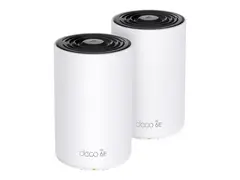 TP-Link Deco XE75 Pro V1 - Wi-Fi-system (2 rutere) - inntil 5500 kvadratfot - maske 1GbE, 2.5GbE - Wi-Fi 6E - Multib&#229;nd