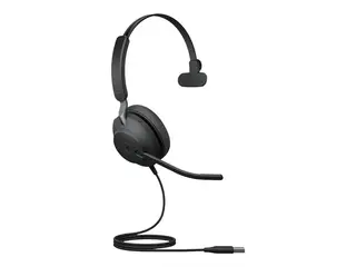 Jabra Evolve2 40 SE MS Mono - Hodesett on-ear - kablet - USB-A - lydisolerende - Certified for Microsoft Teams